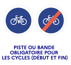 Voie cyclable obligatoire